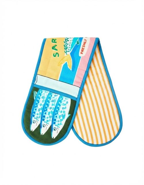 Sardines Printed Oven Gloves | Oliver Bonas