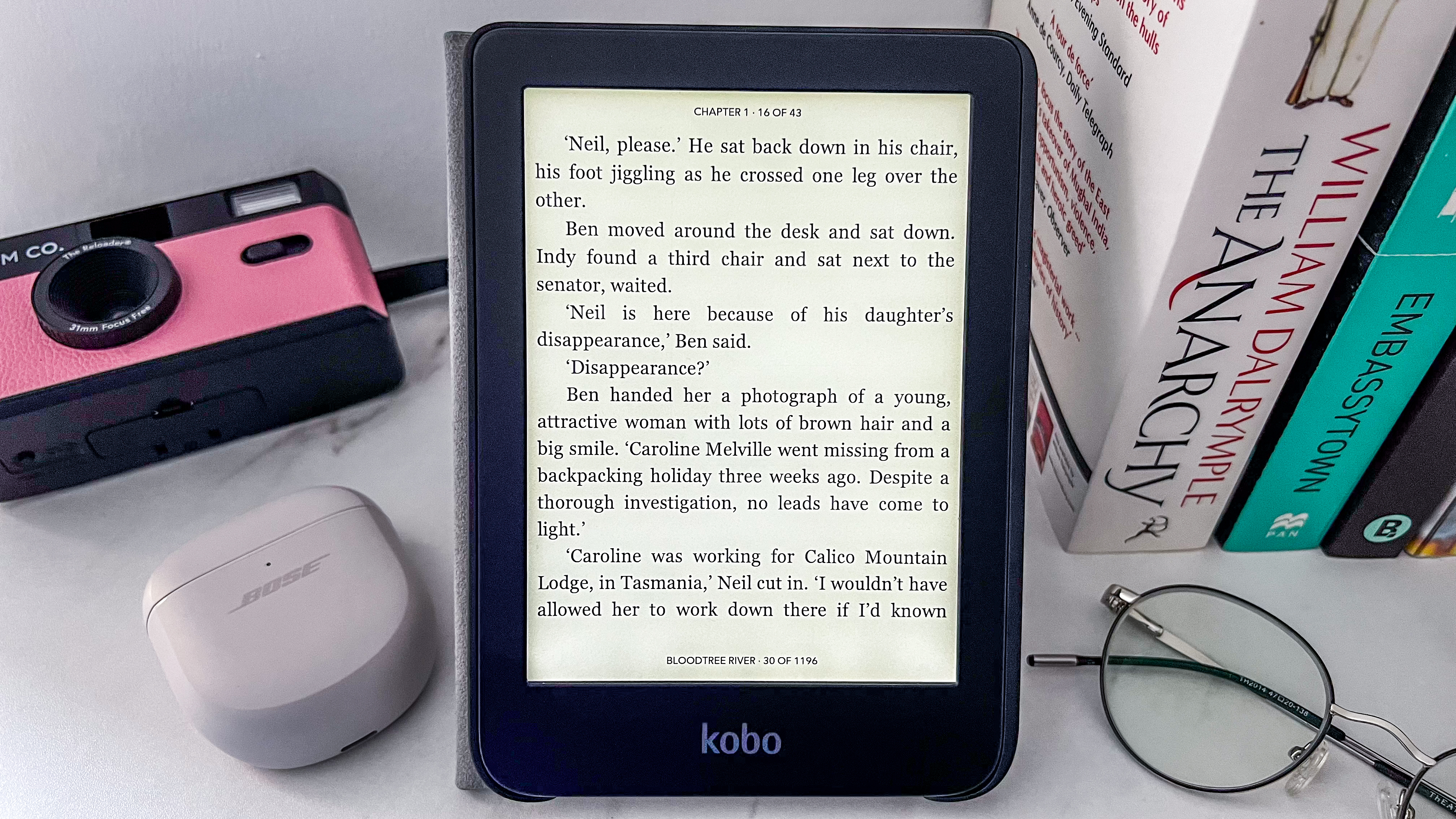 A page of an ebook displayed on the Kobo Clara BW ereader