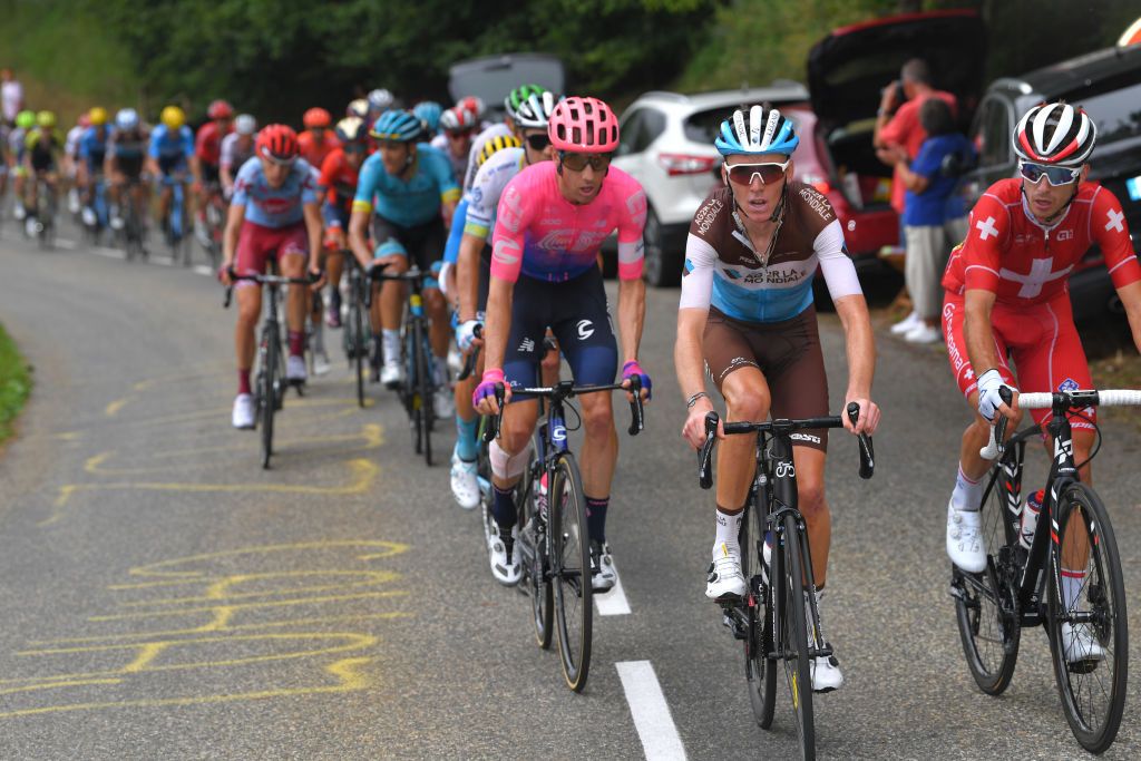 Bardet and Woods in the break on stage 15