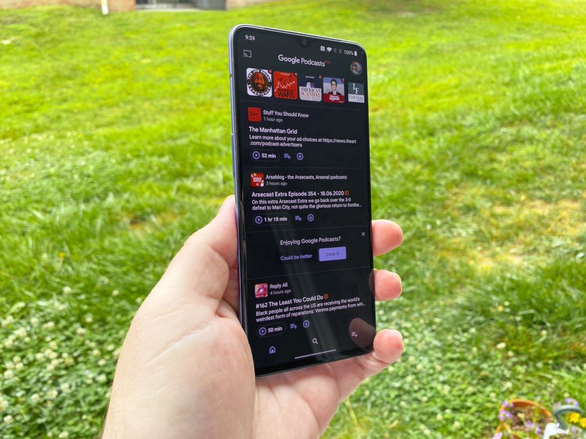 Google Podcasts On Oneplus 7t Hero