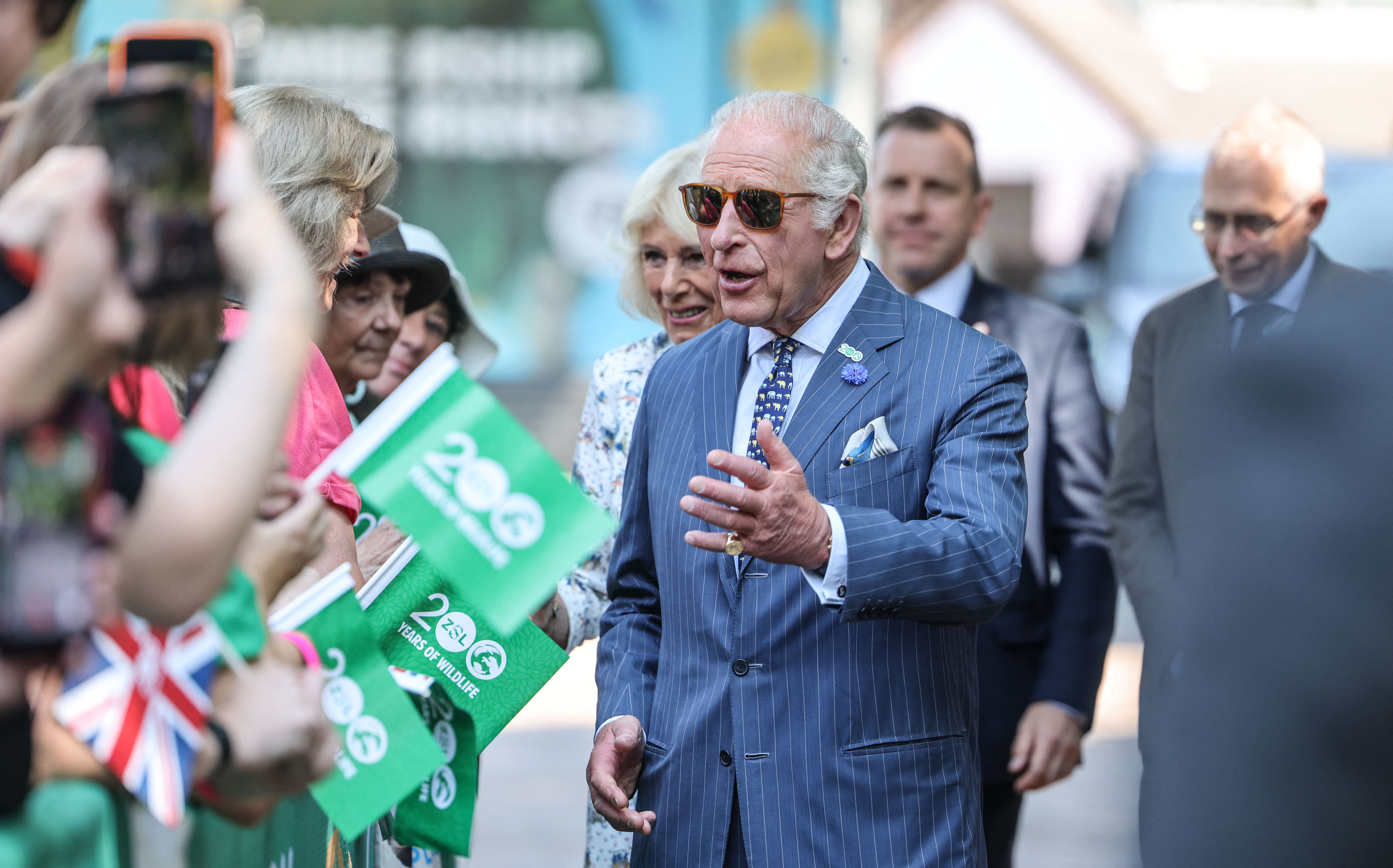King Charles wears a suit to visit to ZSL London Zoo to celebrate the zoo's 200th anniversary in central London on July 9, 2026