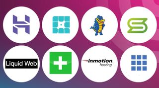 Logos of the best web hosting companies according to TechRadar Pro