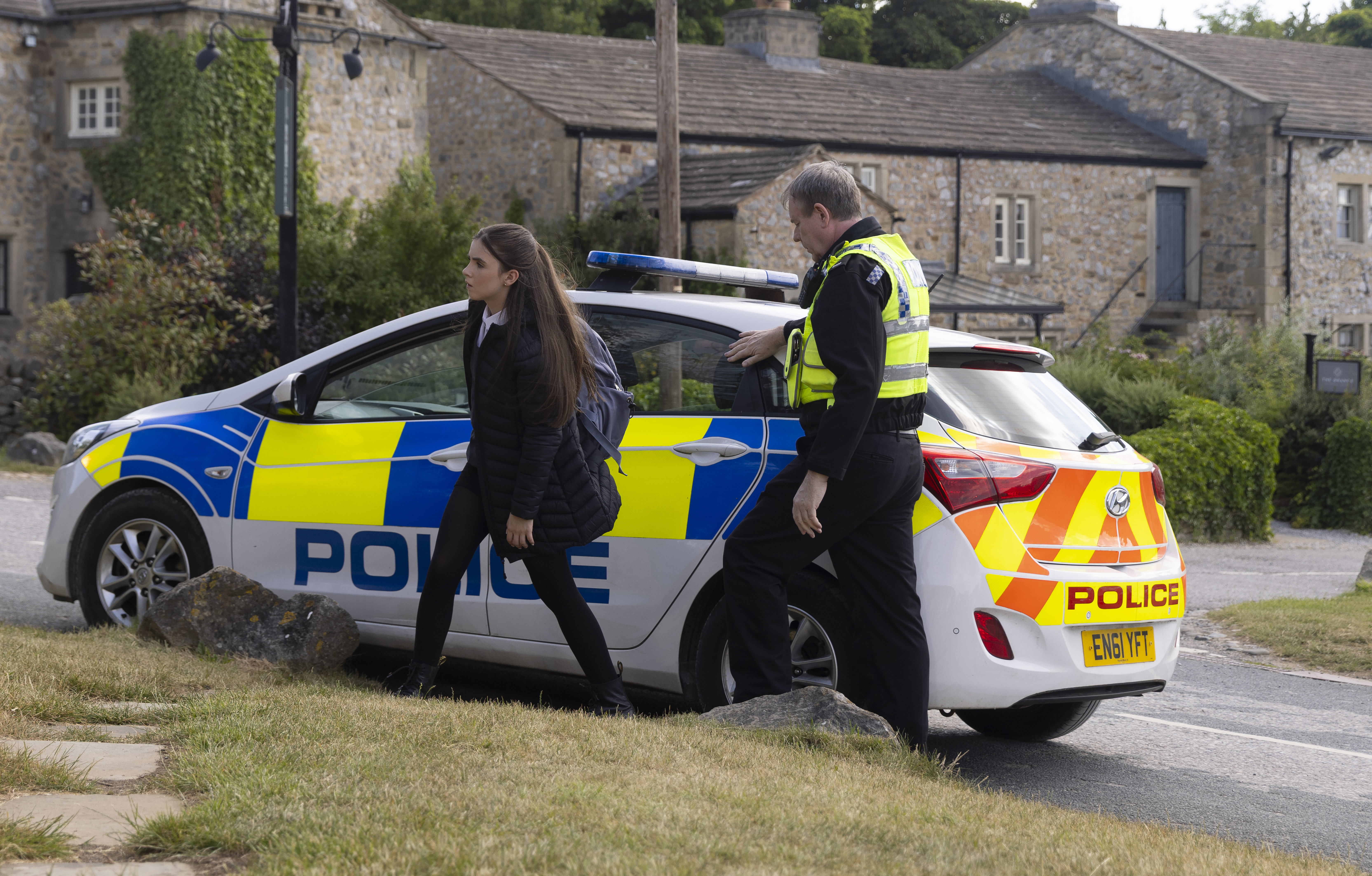 Pc Swirling gives April a lift home