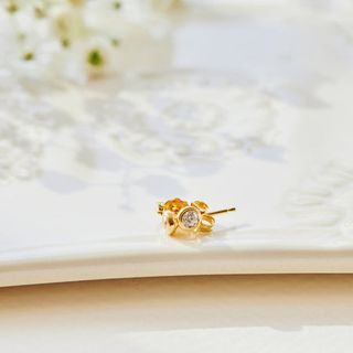 14k Gold Birthstone Stud Earring