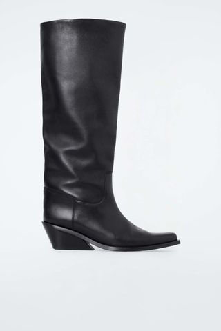 Knee-High Leather Cowboy Boots