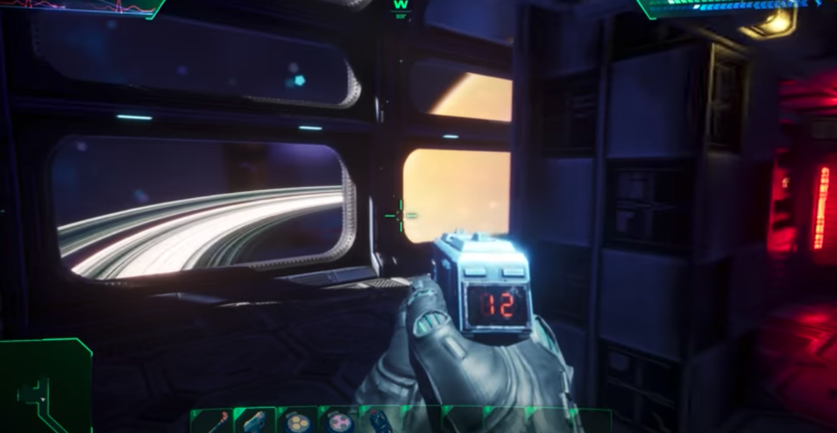 A screenshot from a recent System Shock remake demo