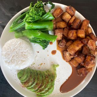 Image of tofu made in Instant air fryer