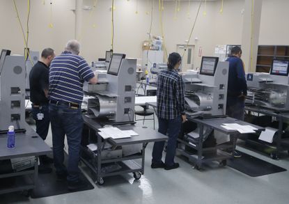 Voting machines in Florida.