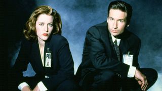 A classic promo image of Scully and Mulder in The X-Files