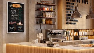 Samsung E-Paper in Coffee Bar