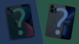 To mørklagte iPhone-modeller med spørsmålstegn over.