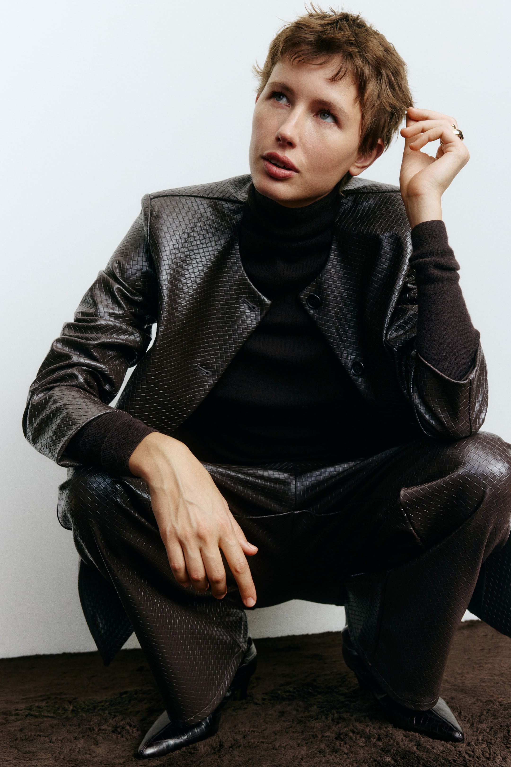 Coated Jacket - Dark Brown