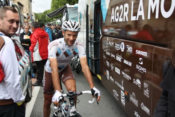 Jean-Christophe Peraud (Ag2r-La Mondiale) smiles before another day in the saddle.