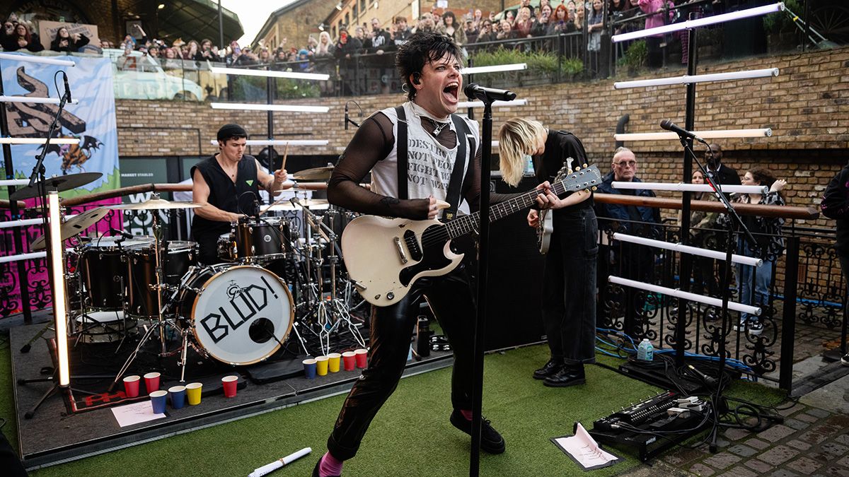 Yungblud performs live at the announcement of Bludfest 2024 at Camden Stables Market on March 18, 2024 in London, England