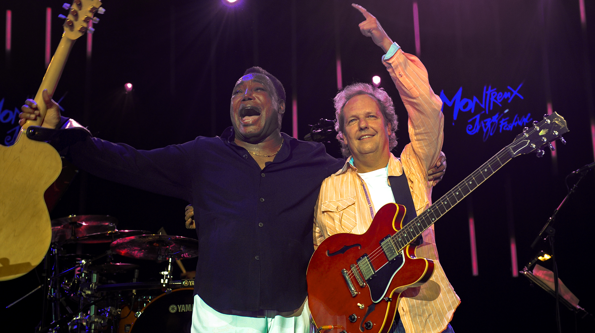 George Benson - Lee Ritenour in Montreux Jazz festival in Montreux, Switzerland on July 13th, 2009.