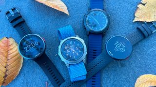 Four sports watches: Polar Vantage V2, Garmin Epix Pro, Garmin Enduro 2, Polar Pacer Pro
