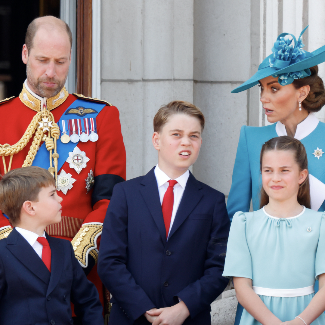 King Charles laughs at Prince Louis&#039;s cheeky behavior at Trooping the Colour while Kate Middleton scolds her youngest son