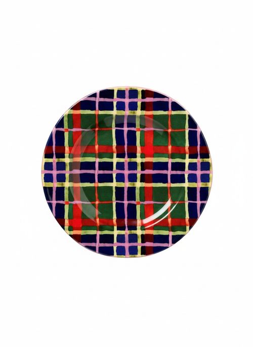 Tartan Stoneware Dessert Plate