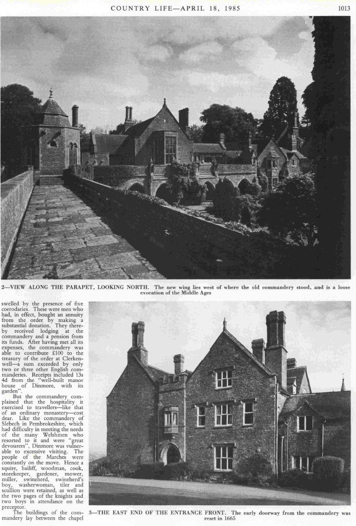 The Dinmore Estate was featured in Country Life in 1985.