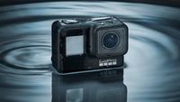 GoPro Hero7 sitting in a reflective pool