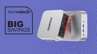 An image of a mini PC next to the words big savings