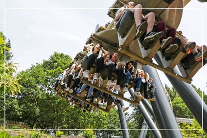 People on a ride at Alton Towers