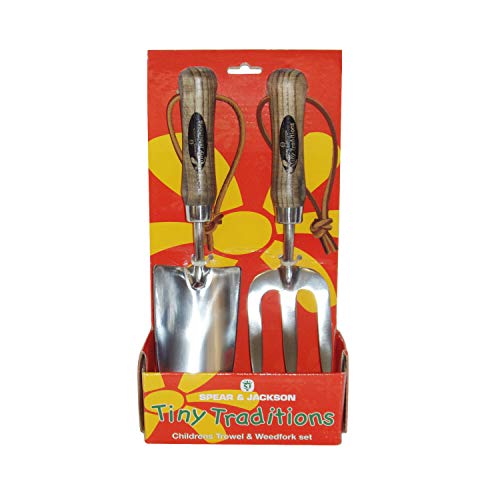 Spear &amp;amp; Jackson 4035set Traditional Children's Trowel &amp;amp; Weed Fork Set