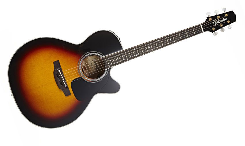 There's a retro-looking brown Sunburst finish, spruce/flame maple construction and snowflake-inlaid bound ebony 'boards
