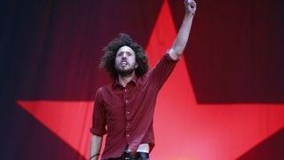 Zack de la Rocha performs with Rage Against the Machine at the Download Festival at Donington Park on June 12, 2010, in Castle Donington, England