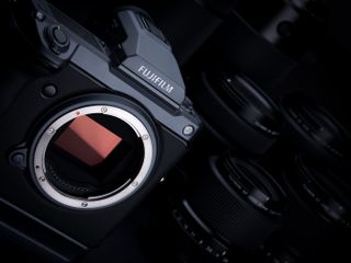 close up of the Fujifilm GFX 100