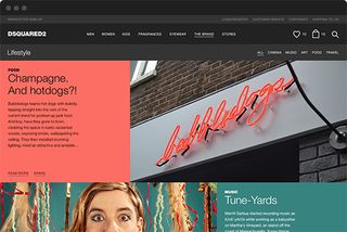Dsquared2 launches responsive modular site
