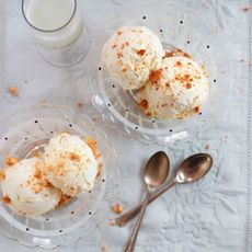 Photo of a gooseberry and elderflower ice cream recipe