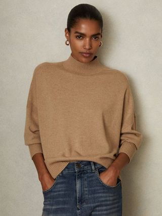 Reiss, Wool-Blend Funnel Neck Jumper