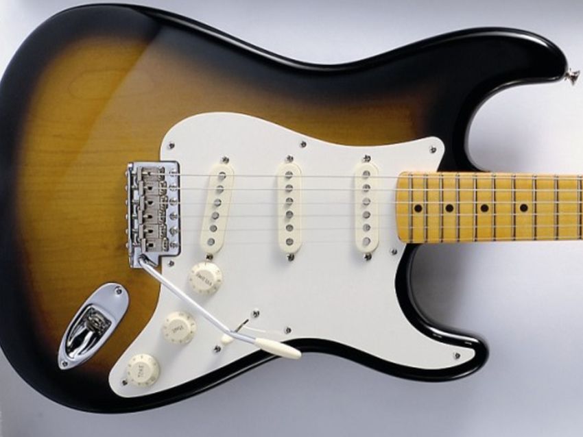 The model is based on Johnson's favourite 1957 sunburst with maple neck
