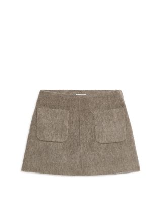 Wool Mini Skirt - Mole - Arket Gb