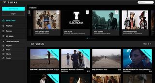 Tidal's UI is similar to Spotify's