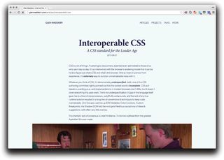 CSS evolution: interoperable CSS