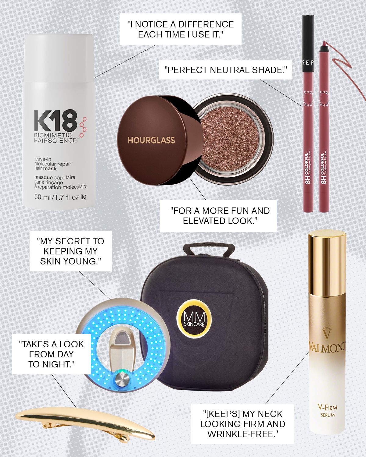 Collage of Ellen Marmur MD's favorite beauty products
