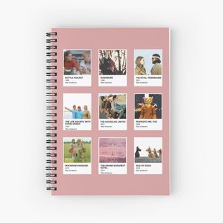 Pink notebook with Polaroid design on front