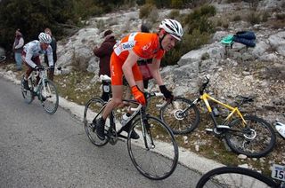 Mickaël Larpe (Roubaix-Lille-Métropole) at the 2010 Tour Méditerranéen.