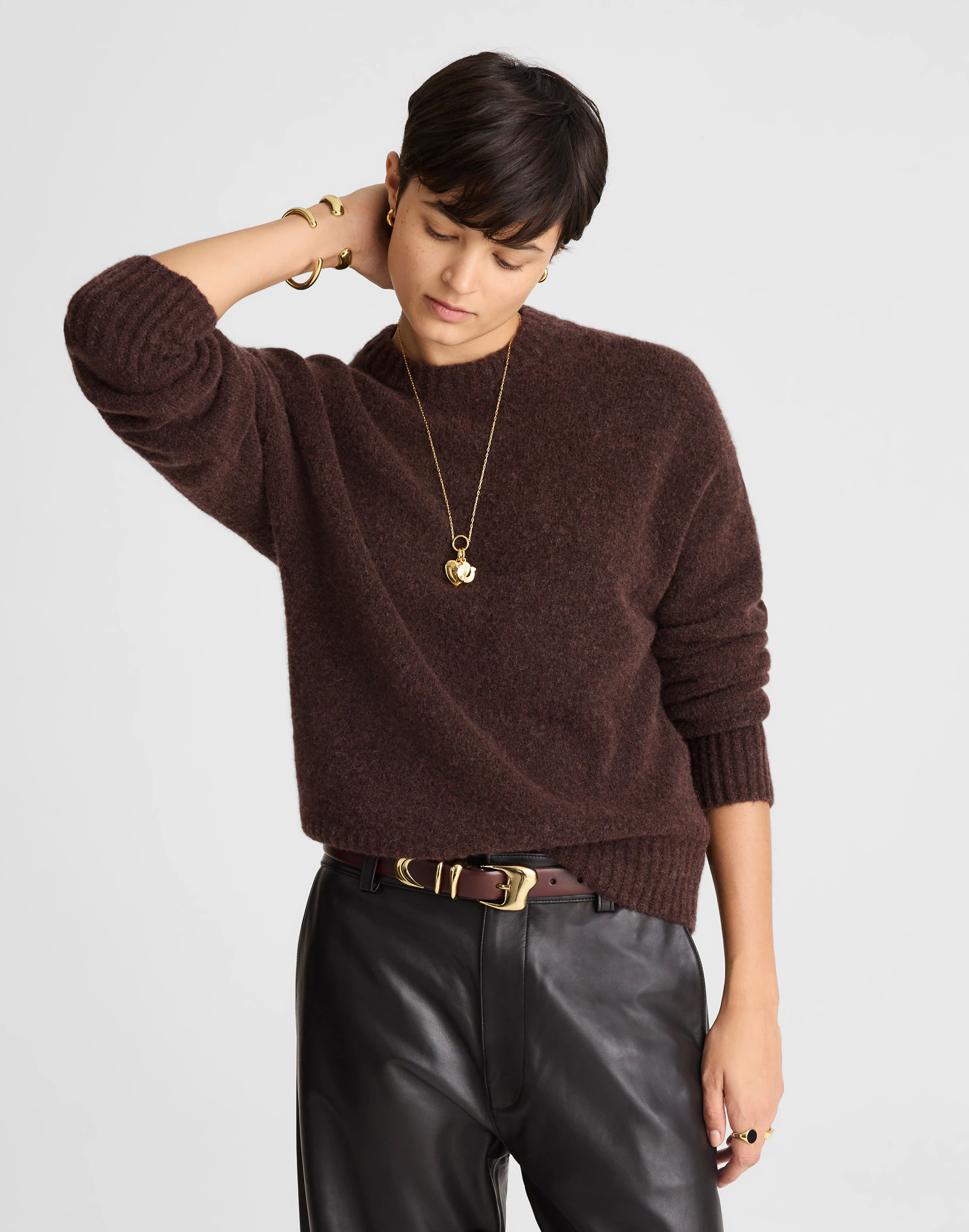 Cloudsoft Drop-Shoulder Crewneck Sweater