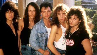 Queensryche posing for a photograph in the late 80s