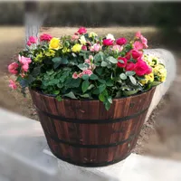 Style Selections Indoor/Outdoor Barrel Planter Style Selections Indoor/Outdoor Barrel Planter