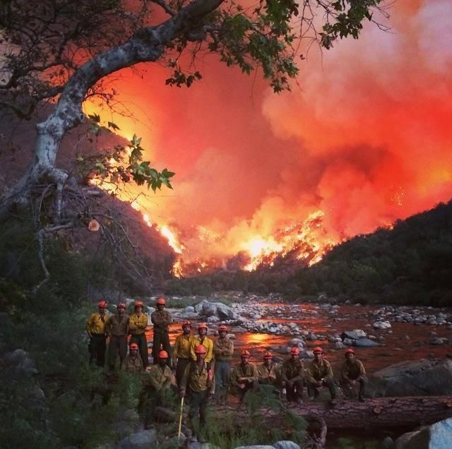 firefighters at the rough fire