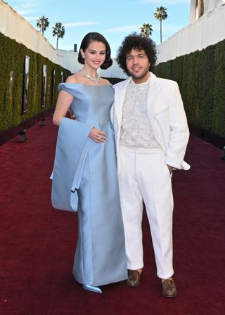 Selena Gomez and Benny Blanco at the 2025 Golden Globes