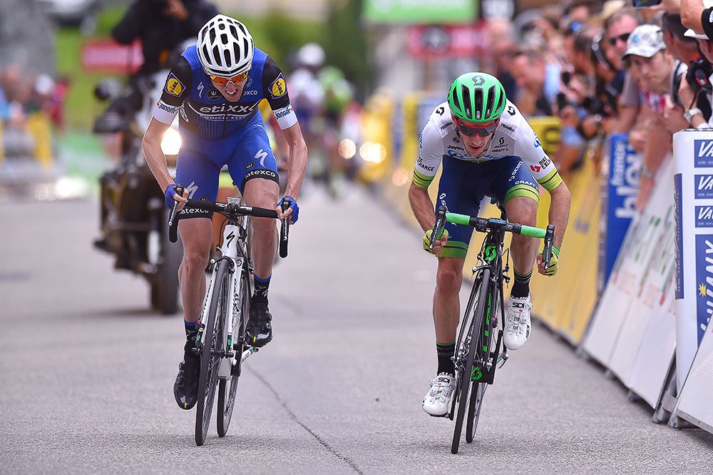 Dan Martin and Adam Yates finish stage 5 at the Criterium du Dauphine