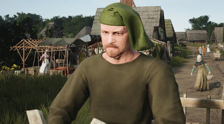 A villager in a medieval city 