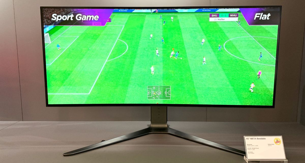 LG Display 45 inch Meta bendable OLED display flat mode