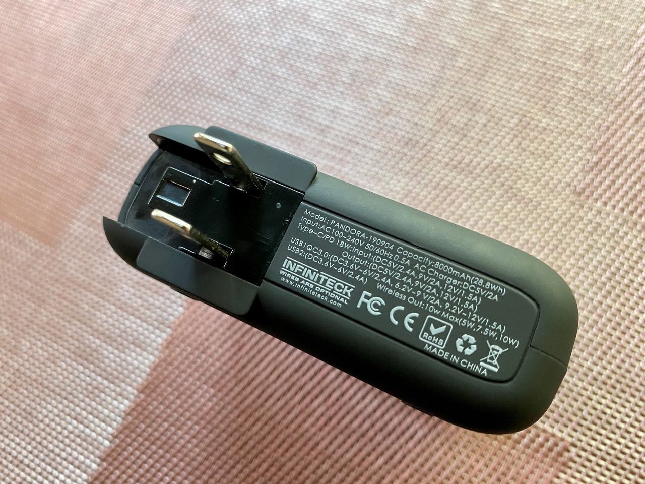 Infinacore Pandora Portable Power Prong Regulation
