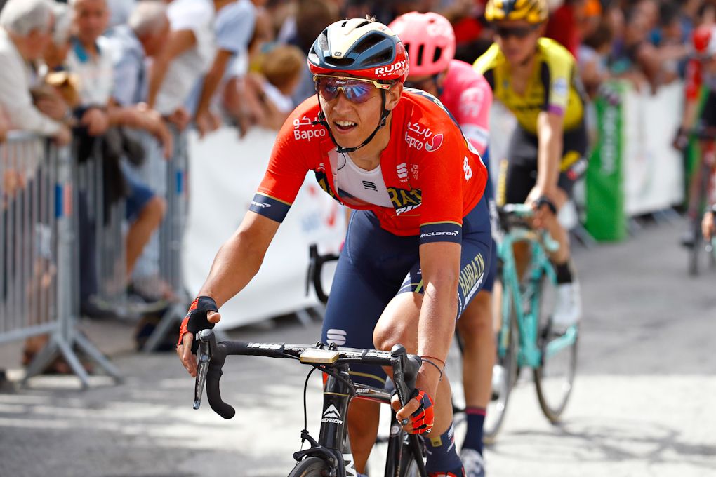 Dylan Teuns finishes stage 6 at Criterium du Dauphine